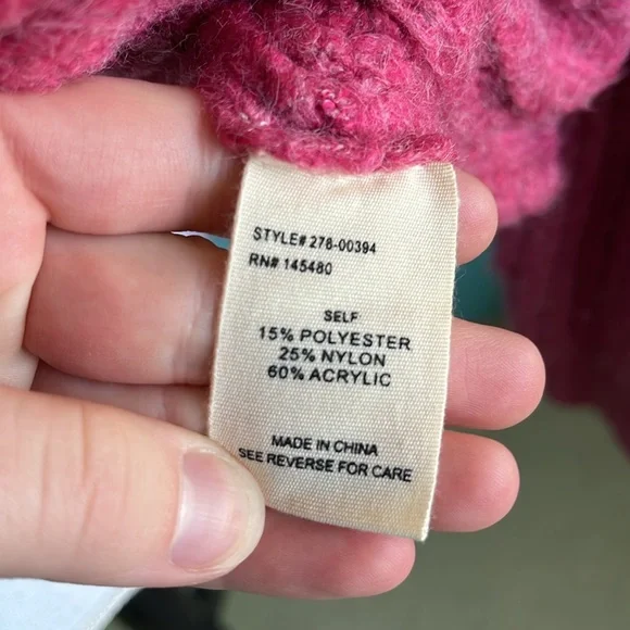 Mo:vint New York Pink Cable Knit Cardigan - Picture 8 of 12